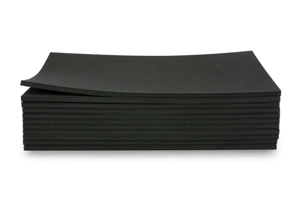Black EVA foam sheets A4 2mm, 10 pack