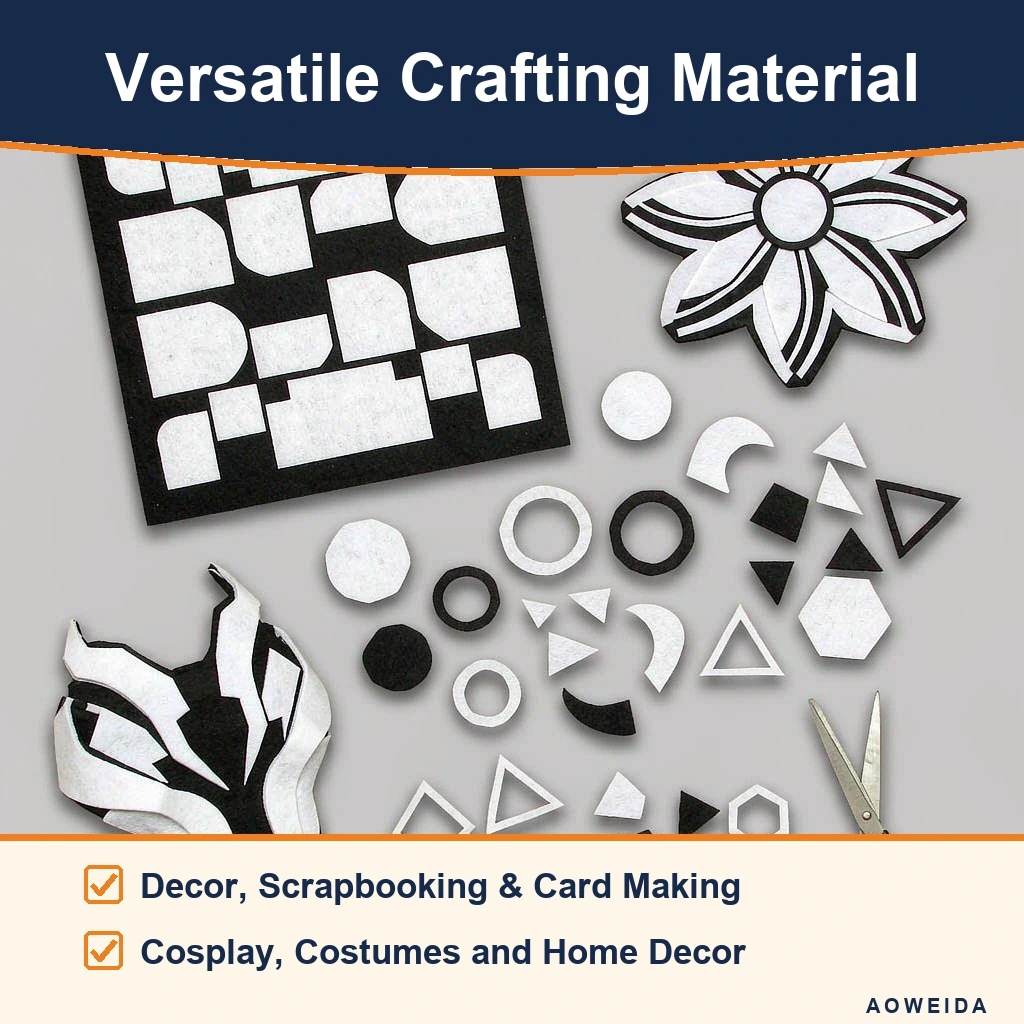 Crafts made from black and white EVA foam sheets