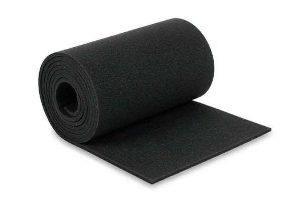 Black EVA foam roll 13.5x49 inch, 1-20mm thick