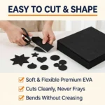Black & White EVA Foam Sheets 9″ × 12″ 2mm (10 Pack) for DIY & Cosplay - 4