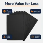 Black & White EVA Foam Sheets 9″ × 12″ 2mm (10 Pack) for DIY & Cosplay - 3