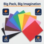 Color EVA Foam Sheets 9″ × 12″ 2mm (10 Pack) for DIY & Crafts - 2