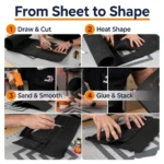 Black & White EVA Foam Roll 14″ × 39″ for Cosplay & DIY - 3