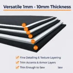 Black & White EVA Foam Roll 14″ × 39″ for Cosplay & DIY - 2